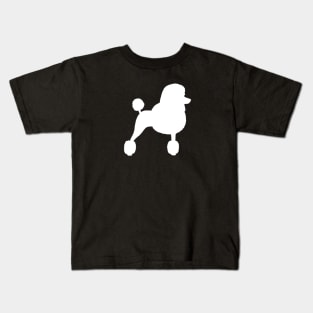 Standard Poodle Silhouette with Fancy Haircut Kids T-Shirt